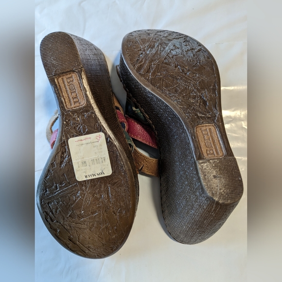 Born Slip On Rainbow Wedges, Sandals, Size 9 - Picture 3 of 7